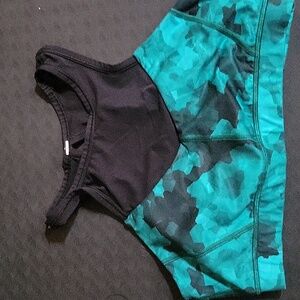Lululemon all meshed up green tye dye sports bra